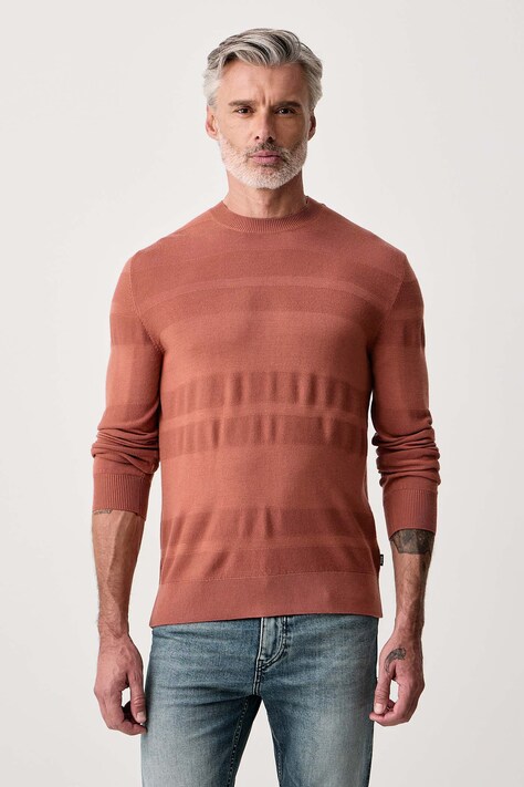 BOSS Sweter męski wełniany H-Finito bordowy 50570652