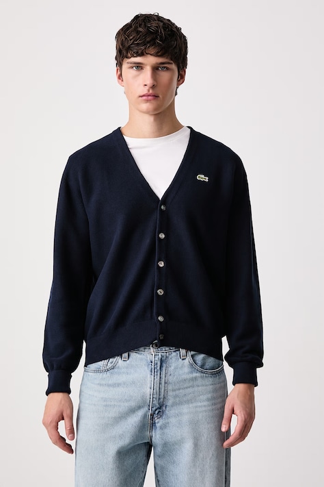 Lacoste Kardigan męski bawełniany granatowy AH9914