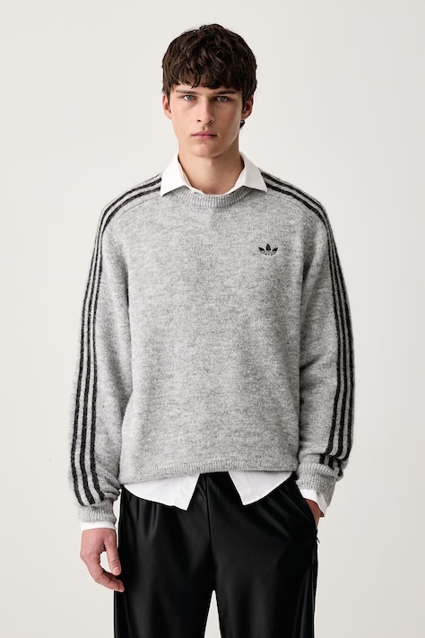 adidas Originals Свитер для мужчин Fluffy Knit Crew серый KE4169