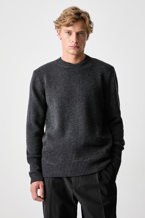 MM6 Maison Margiela Sweter z wełną męski szary SH0HL0043-M13287