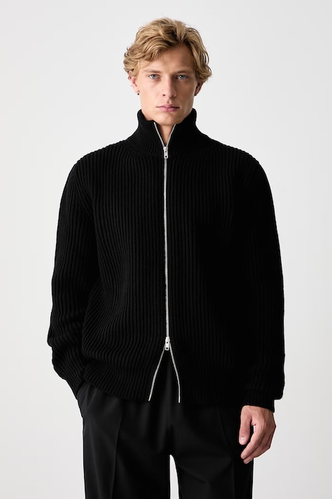 MM6 Maison Margiela Kardigan męski z wełną czarny SH0AM0095-M13286