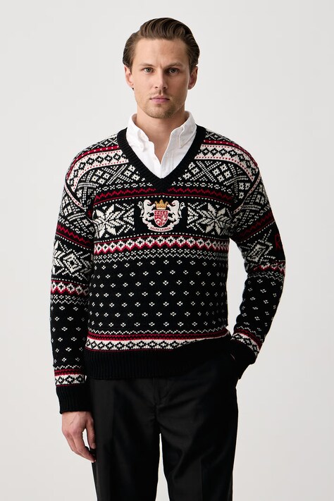 Polo Ralph Lauren Sweter męski wełniany czarny 710B28785