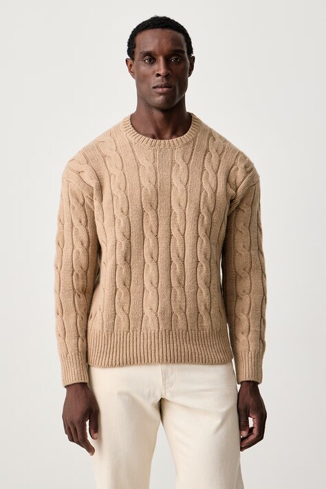 Polo Ralph Lauren Sweter męski wełniany brązowy 710B23645