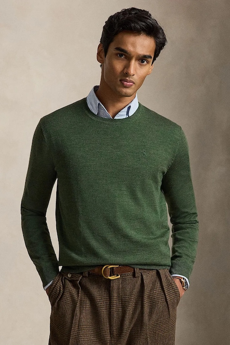 Polo Ralph Lauren sweter męski wełniany zielony 710954589