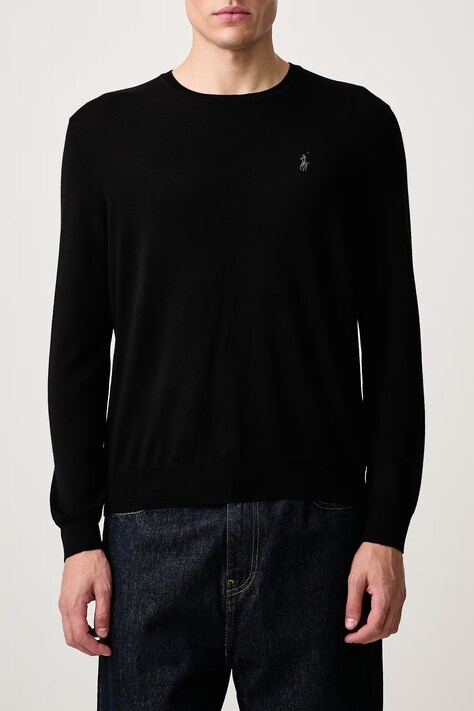 Polo Ralph Lauren светр чоловічий вовняний — AW26-SWMZN5, чорний — фото 5
