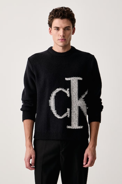 Calvin Klein Jeans Pulover za muškarce od vune crni LV04RH311G