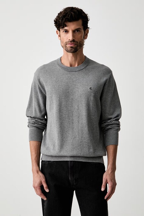 Calvin Klein Jeans pulover moški bombažen siv LV04RH325G