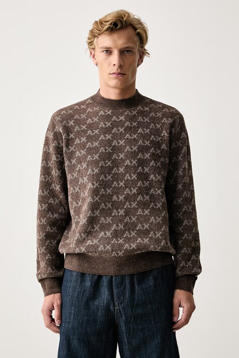 Armani Exchange Svetr pánský hnědý XM002992 AF16916