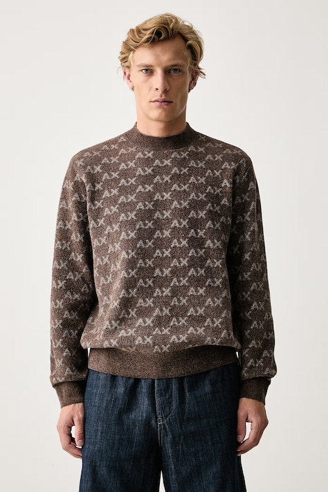 Armani Exchange Svetr pánský hnědý XM002992 AF16916