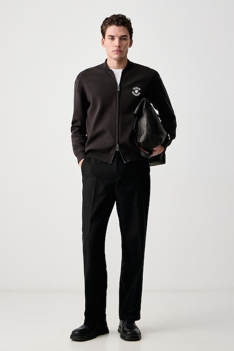 Armani Exchange Férfi kardigán gyapjú hozzáadásával fekete XM002864 AF14007
