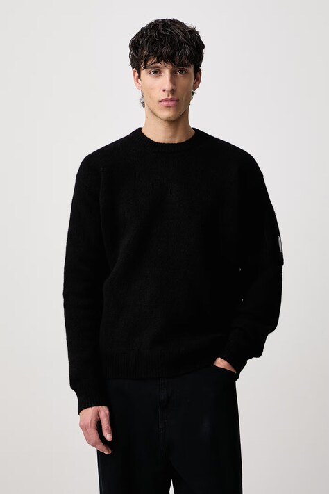 C.P. Company Sweter męski z wełną czarny 21CMKN262A110509A