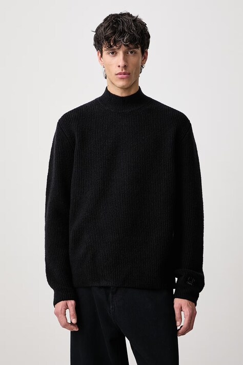 C.P. Company Sweter męski z wełną czarny 21CMKN248A110784A