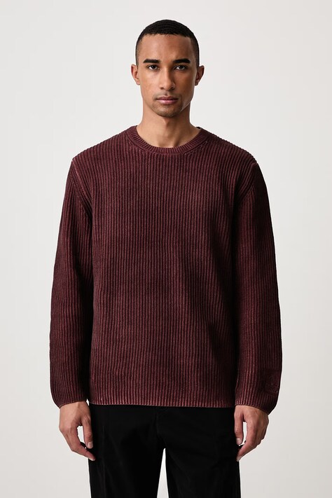 C.P. Company Sweter męski bawełniany bordowy 21CMKN220A110790S