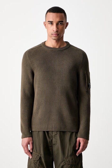 C.P. Company sweter męski zielony 21CMKN101A006608A