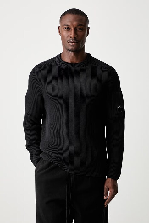 C.P. Company sweter męski czarny 21CMKN101A006608A