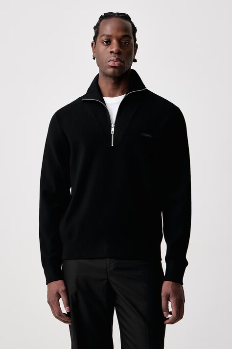 Calvin Klein Πουλόβερ ανδρικό με βισκόζη μαύρο LV04LH329G