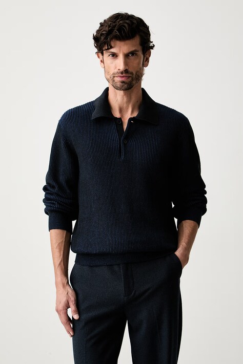 Calvin Klein sweter męski bawełniany niebieski LV04LH306G