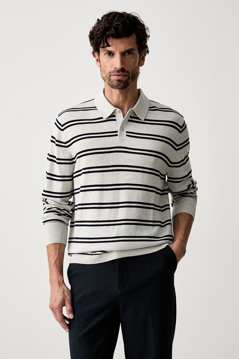 Calvin Klein sweter męski wełniany szary LV04LH301G