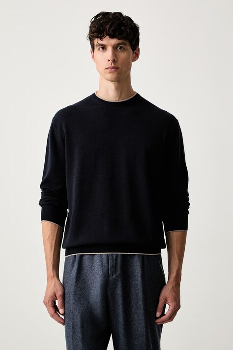 Paul&Shark sweter męski kaszmirowy granatowy 99311039