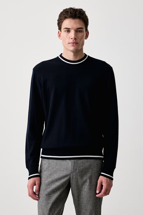 Paul&Shark Sweter męski wełniany granatowy 16311068