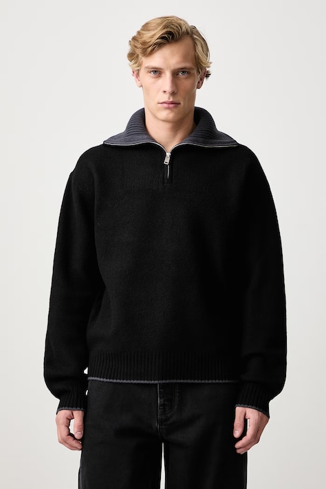 Axel Arigato Sweter wełniany męski czarny A4140001