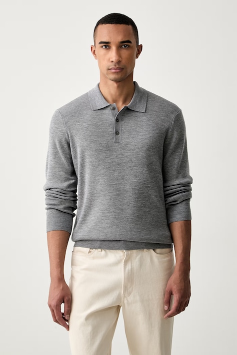 Trussardi sweter męski wełniany szary M0788000131N