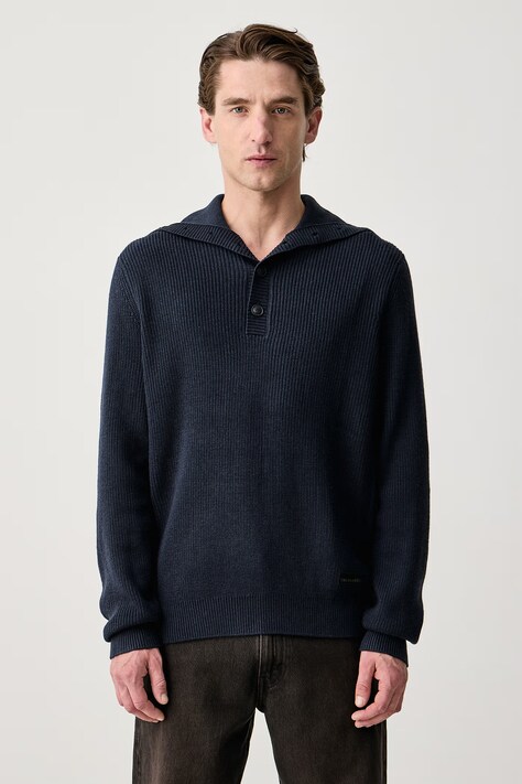 Trussardi Sweter męski z wełną granatowy M0308000120N