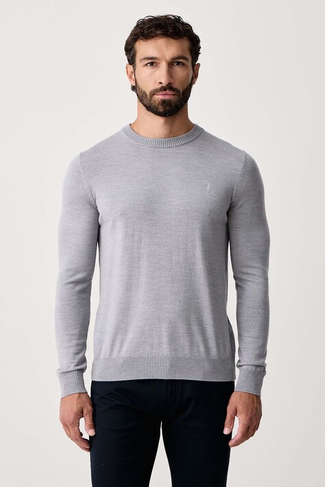 Trussardi Sweter męski wełniany niebieski M1508000210N