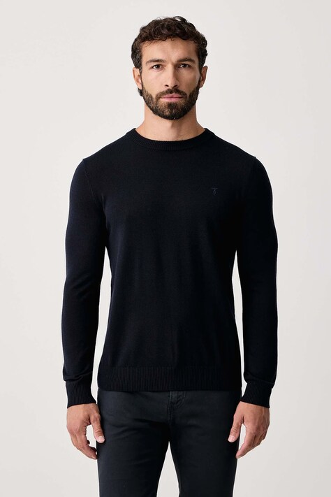 Trussardi Sweter męski wełniany granatowy M1508000210N