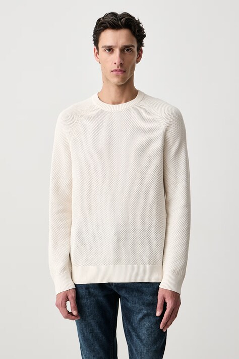 Joop! Sweter męski bawełniany beżowy 30046920