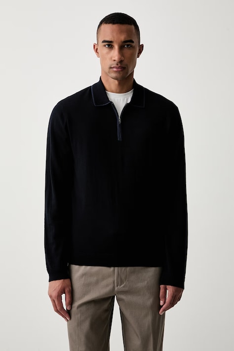 Emporio Armani sweter męski wełniany granatowy EM006224 AF27805