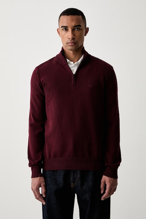 Emporio Armani sweter męski bawełniany czerwony EM005176 AF24121
