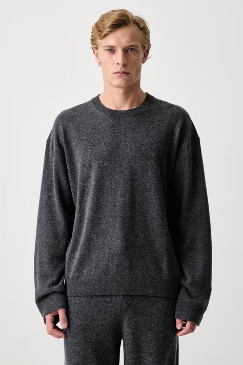 Zadig&Voltaire Sweter męski wełniany MARKO szary KMSW01879