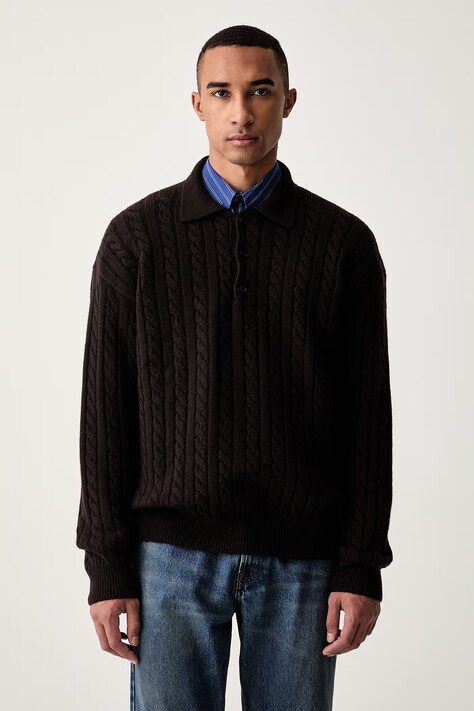 MSGM pulover za muškarce od merino vune smeđi 4140MM213.267758