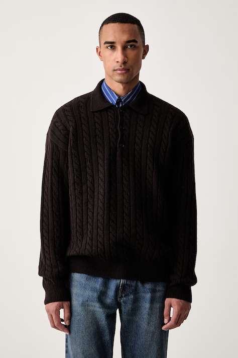 MSGM pulover za muškarce od merino vune smeđi 4140MM213.267758