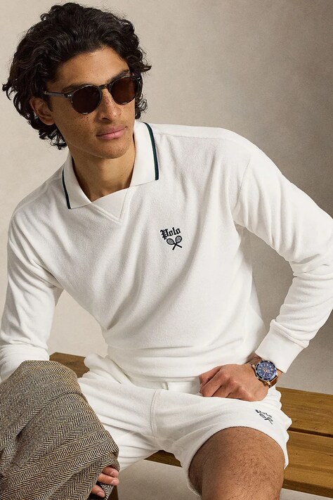 Polo Ralph Lauren sweter z bawełną męski biały 710B28057001
