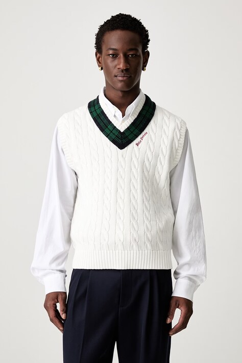 Polo Ralph Lauren vestă din bumbac pentru bărbați bej 710B17553001