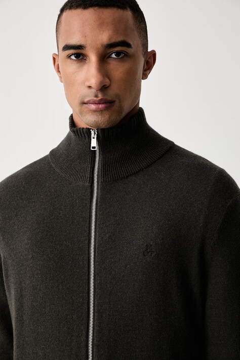 Marc O'Polo кардиган чоловічий з додаванням вовни — AW26-SWMZTT, зелений — фото 4