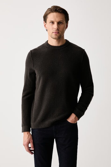 Marc O'Polo Sweter męski z wełną brązowy 5000012008