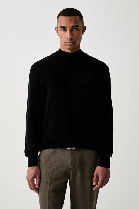 Marc O'Polo sweter męski z dodatkiem wełny czarny 5000011995