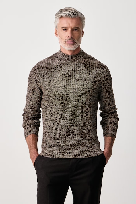 Joop! Sweter męski z dodatkiem wełny brązowy 30104686