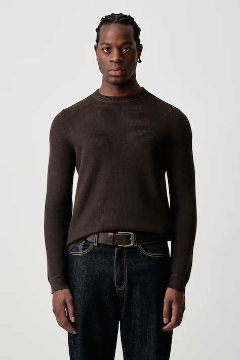 Joop! Sweter męski bawełniany brązowy 30104679