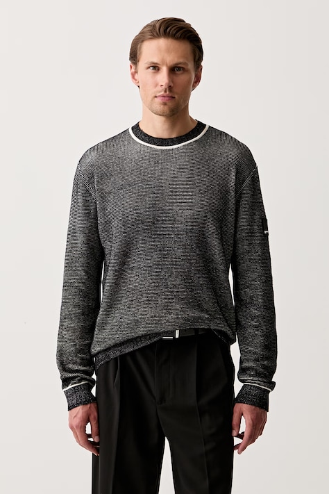 Karl Lagerfeld Jeans sweter męski bawełniany czarny B3M18002