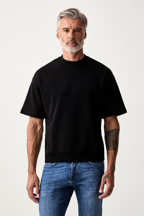 Karl Lagerfeld majica za muškarce s pamukom crna 563900.705109