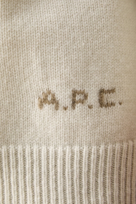 A.P.C. кардиган чоловічий вовняний kevin — AW26-SWMZWD, бежевий — фото 5