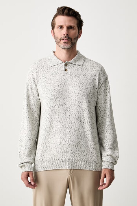 BOSS sweter męski z bawełną C-Lomerlo beżowy 50565525