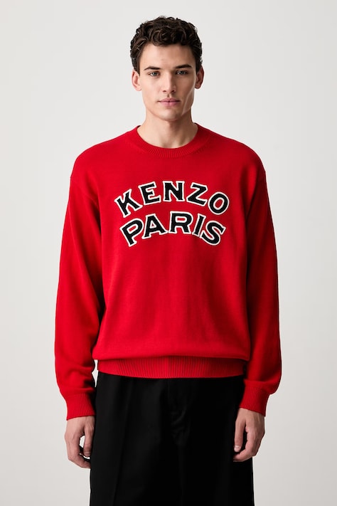 Kenzo свитер с шерстью для мужчин красный FG65PU8223EW