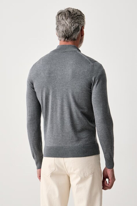 BOSS Sweter męski wełniany H-Ebenji szary 50565499