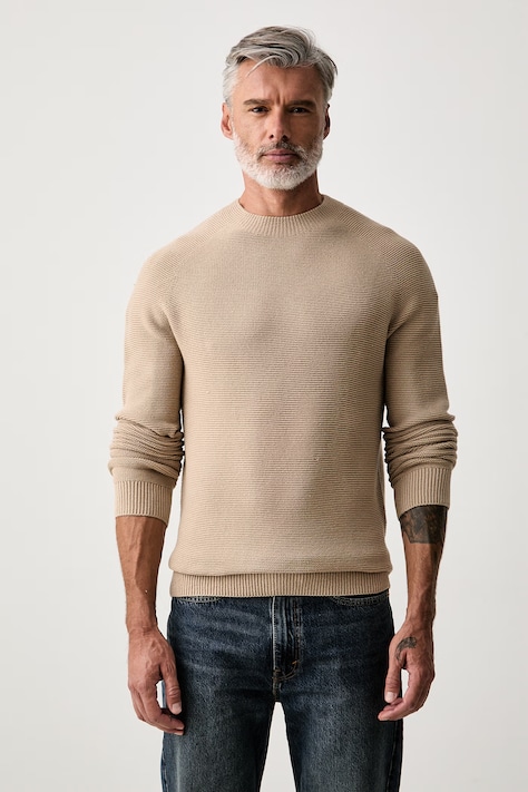 Guess sweter męski bawełniany MATTH beżowy M6YR23 Z0928