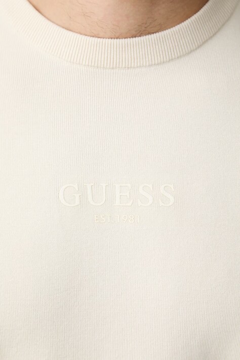 Guess светр чоловічий з віскозою MASON — AW26-SWMZZI, бежевий — фото 5